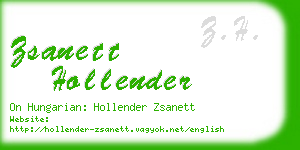 zsanett hollender business card